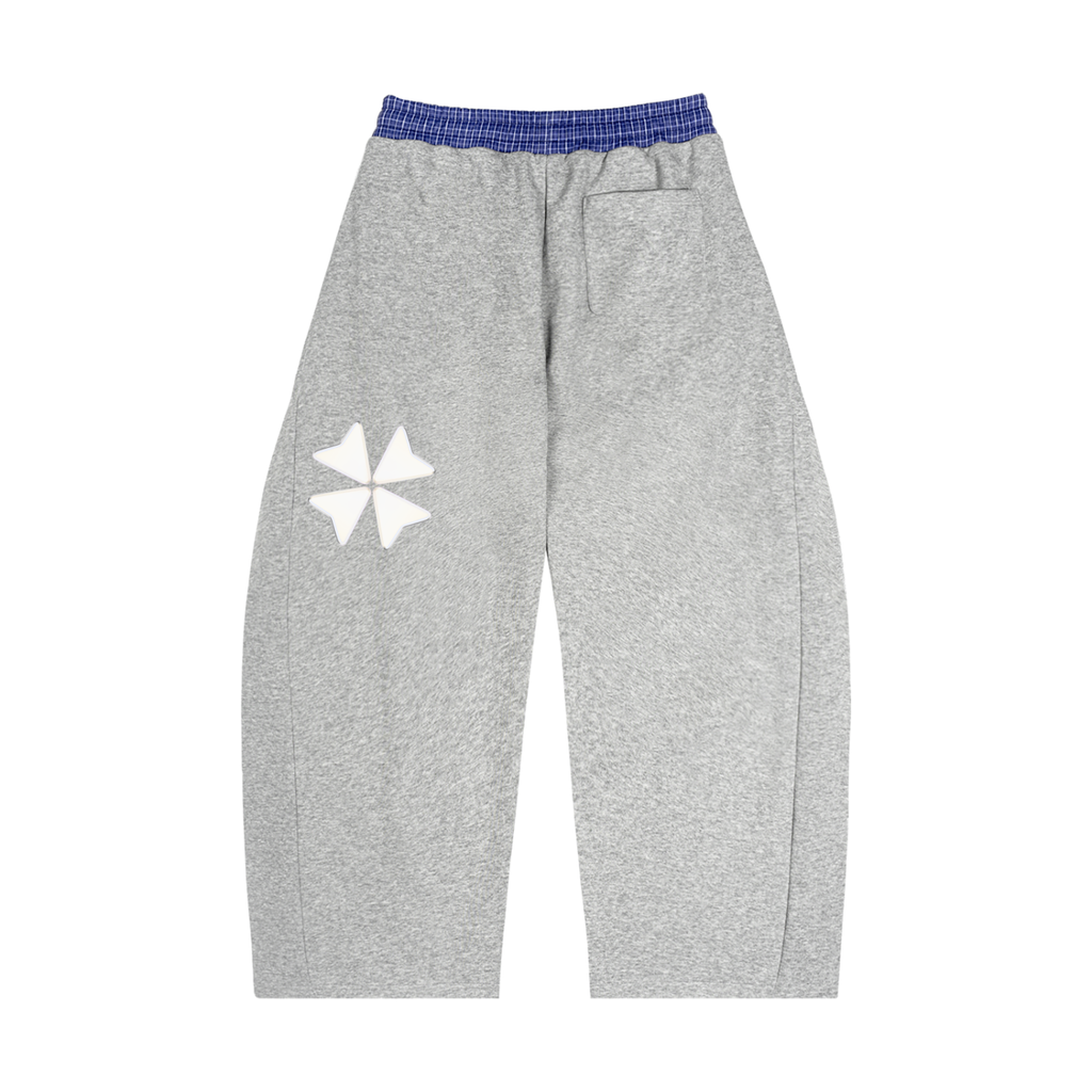 Plaid Waistband Barrel Sweatpants